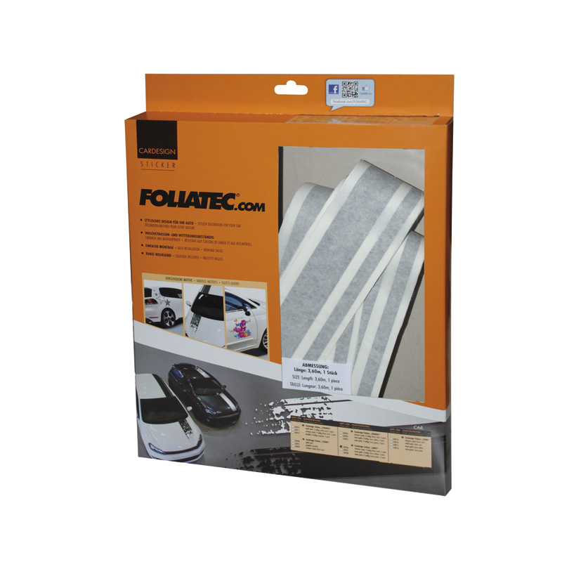 Foliatec Cardesign Sticker - Lines - zwart mat - 150x5,8cm