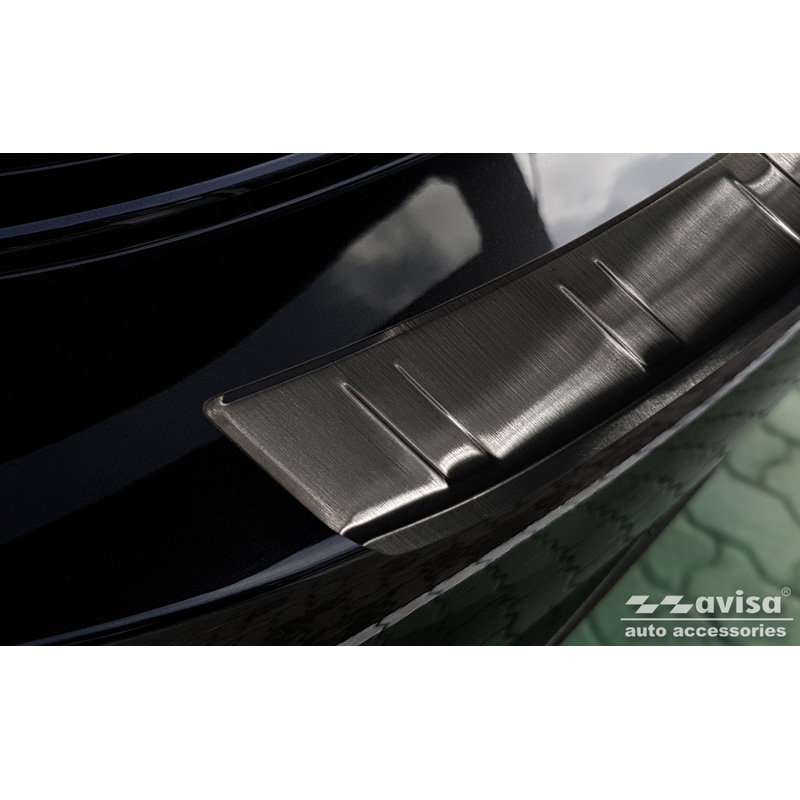 Zwart RVS Achterbumperprotector  Volkswagen ID.3 2020-2023 & FL 2023- 'Ribs'