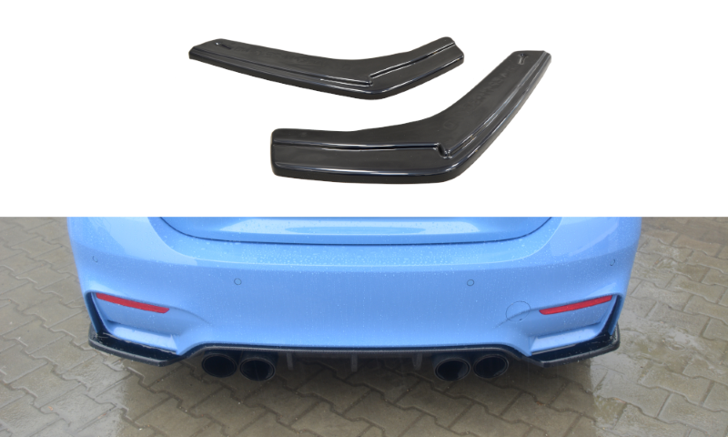 Achterzij Spoilers BMW M4 F82 Glanzend Zwart