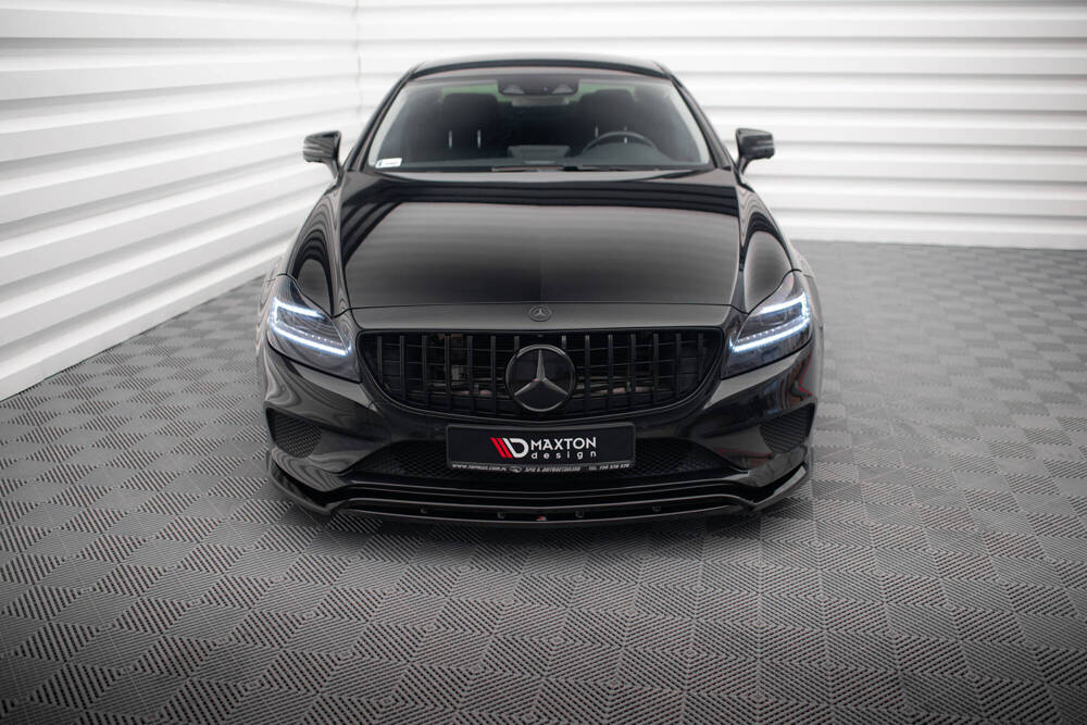 Voorspoiler Mercedes CLS C218 Maxton Glans Zwart