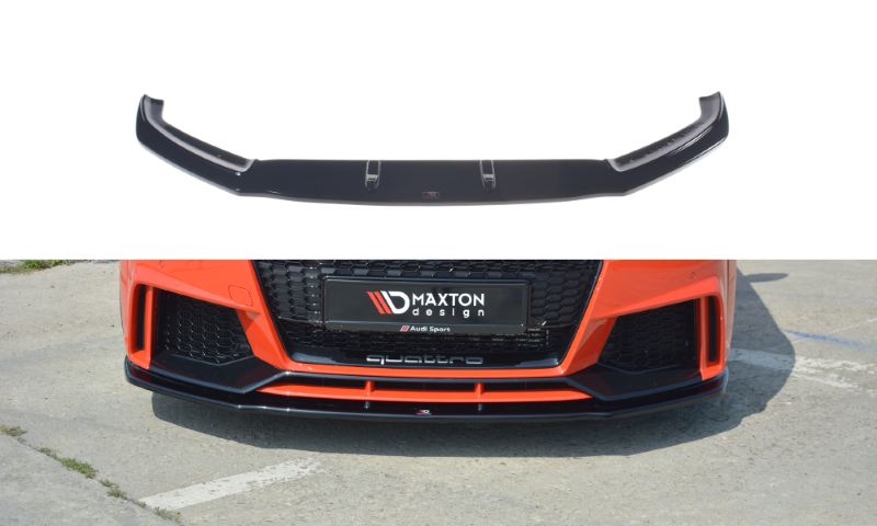 Voorspoiler V.1 Audi TT RS 8S Glanzend Zwart