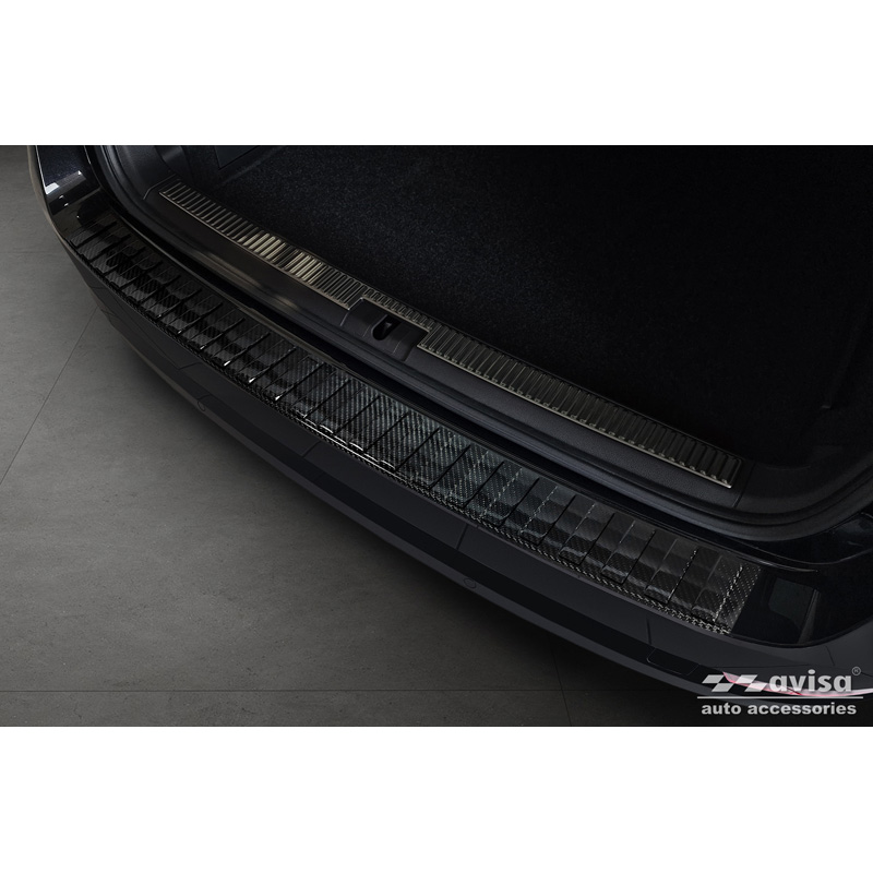 Echt 3D Carbon Achterbumperprotector  Skoda Superb III Combi 2015-2019 & Facelift 2019-2024 incl. Scout 'Ribs'