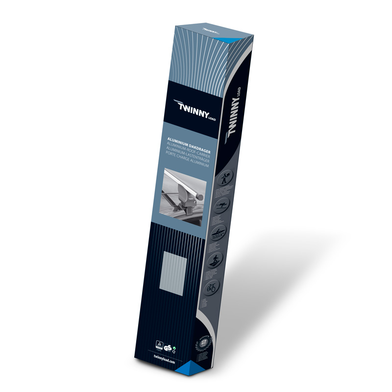 Dakdragerset Twinny Load Aluminium A39  Alfa Romeo/Fiat/Hyundai diverse modellen (voor auto's zonder dakreling)