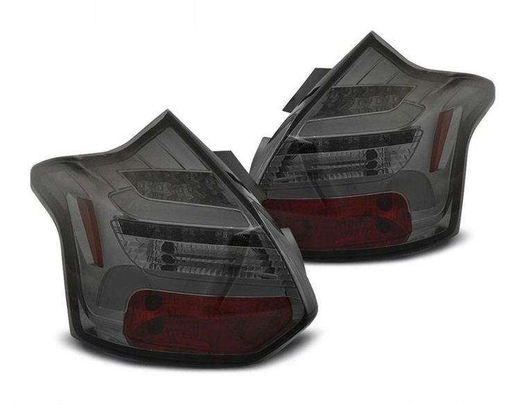 Taillights Ford Focus III 5 door 2011- LED red/Smoke
