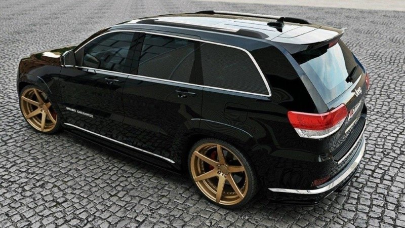 Spoilerextentie Jeep Grand Cherokee WK2 Summit (Facelift) Glanzend Zwart Maxton