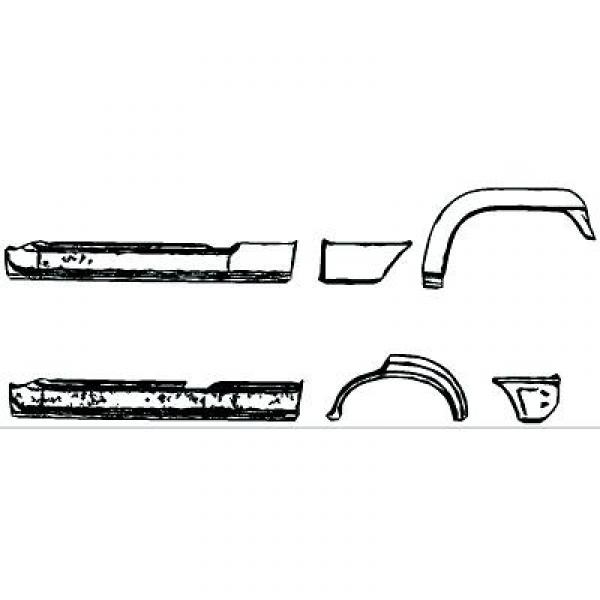 Dorpel rechts CORSA 83-90 2 DEURS