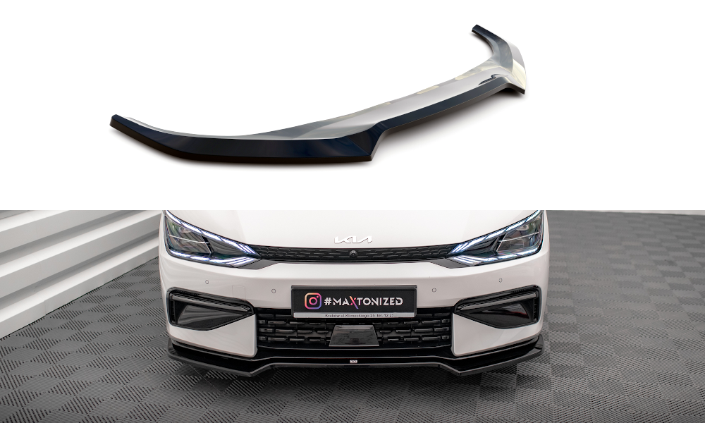 Voorspoiler V.1 Kia EV6 GT-Line Maxton Glans Zwart