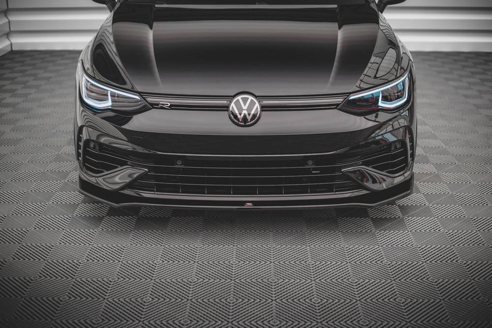Voorspoiler V.3 Volkswagen Golf 8 R Maxton Glans Zwart