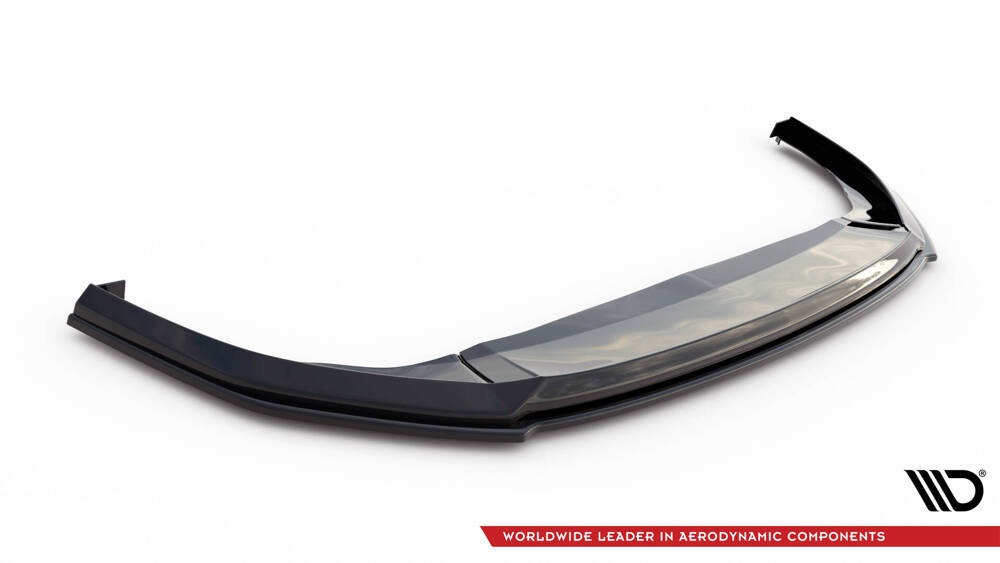 Voorspoiler V.6 Volkswagen Golf 8 GTI Maxton Glans Zwart