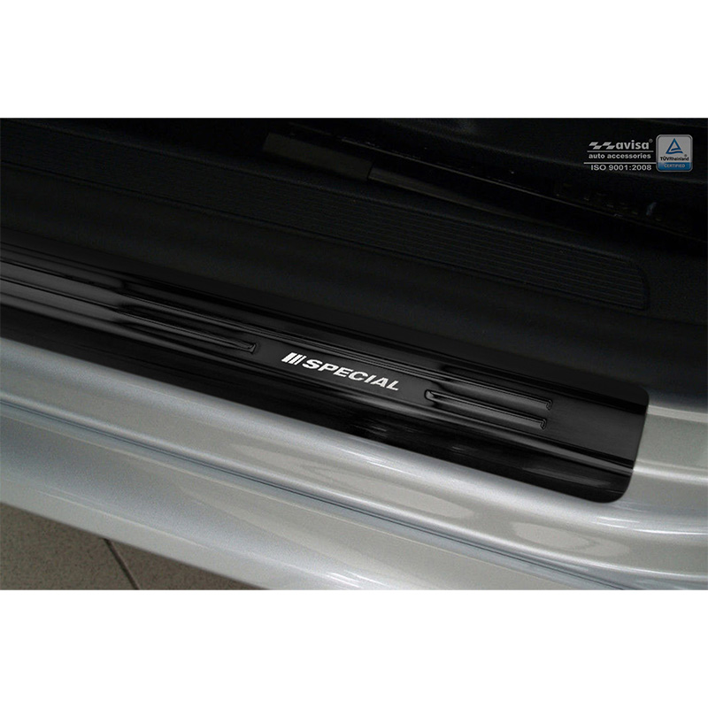 Zwart RVS Instaplijsten  Volkswagen Passat 3C 2005-2014 - 'Special Edition' - 4-delig
