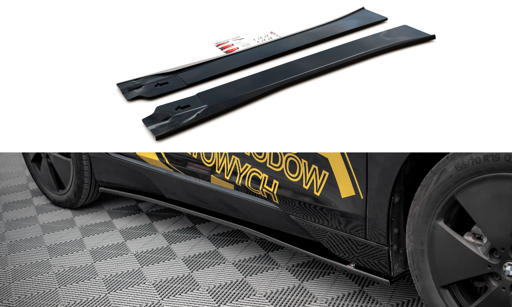 Zijskirts BMW i3 MK1 FL Maxton Glans Zwart