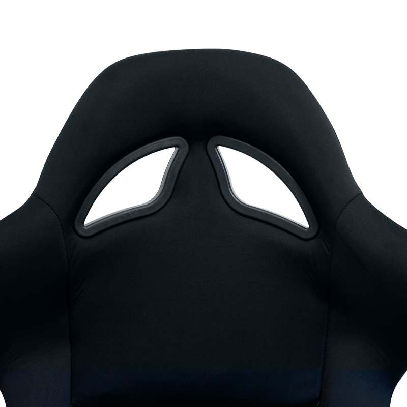 Sportstoel 'BS7' - Zwart - Vaste polyester rugleuning - incl. sledes