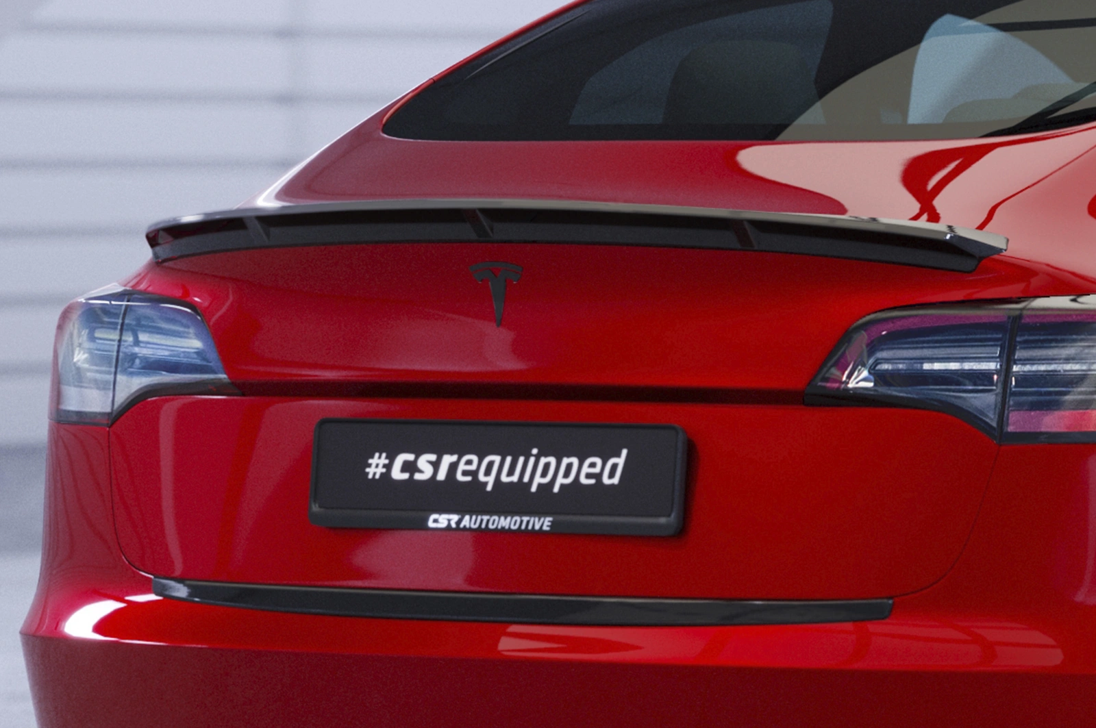 Achterspoiler Tesla Model 3 Glans Zwart – CSR Design (2017- incl. Facelift)