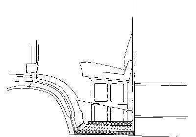 instap plaat, links Mercedes W601/W602, 207D, 1977 -