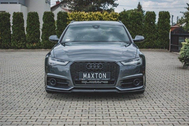 Voorspoiler Audi S6 / A6 S-Line C7 FL Glanzend Zwart