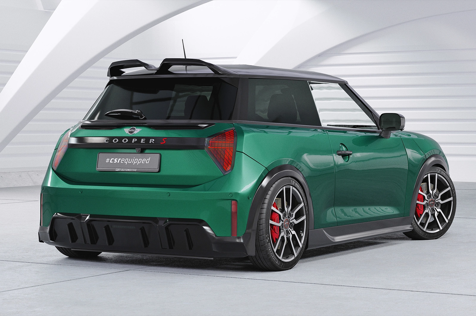 Achterspoiler Mini F66 glans zwart