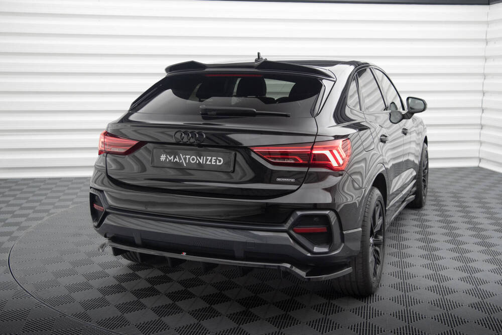Spoiler Audi Q3 Sportback F3 Maxton Glans Zwart