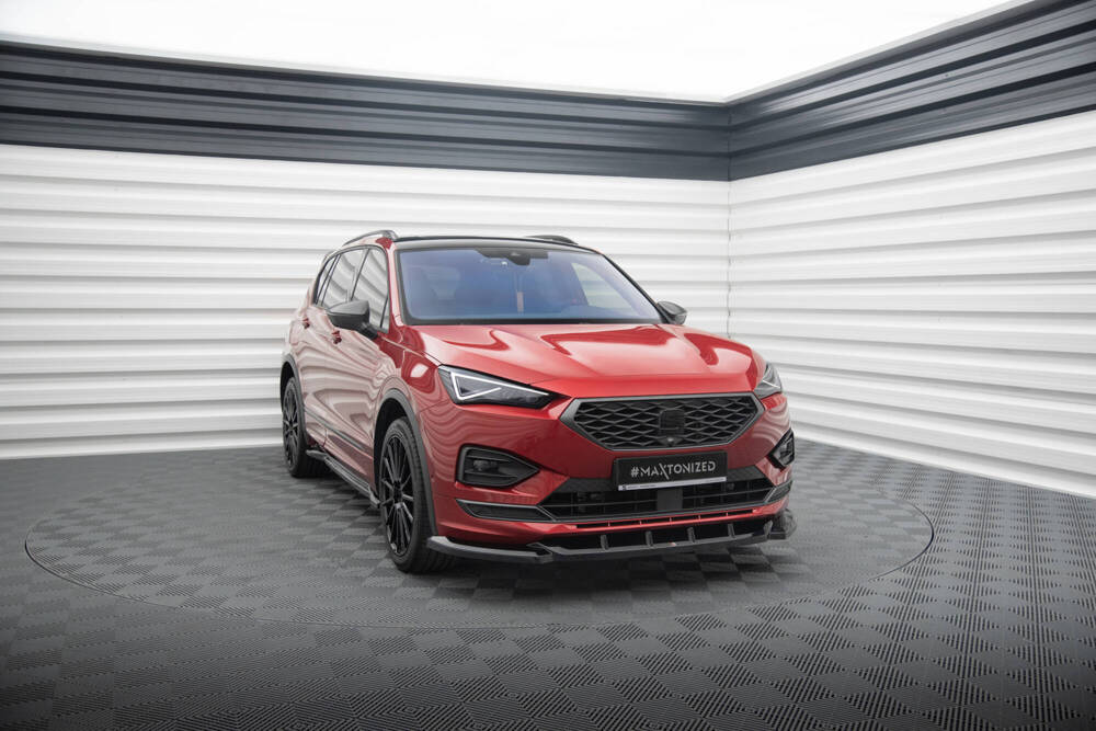 Voorspoiler V.1 Seat Tarraco FR Maxton Glans Zwart
