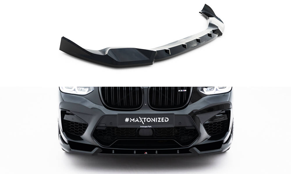 Voorspoiler BMW X3 M F97 Maxton Glanzend zwart