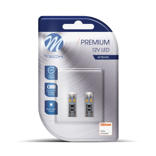 T10 8 SMD LED CANBUS Steeklampjes M-tech