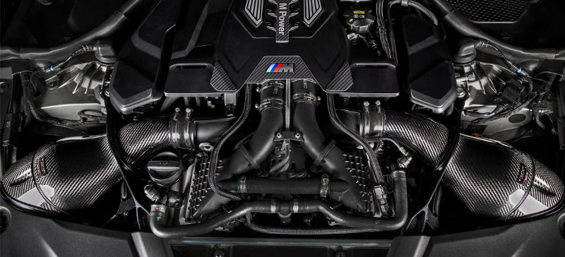 Eventuri BMW F9X M5/M8 Black Carbon intake met shrouds systeem