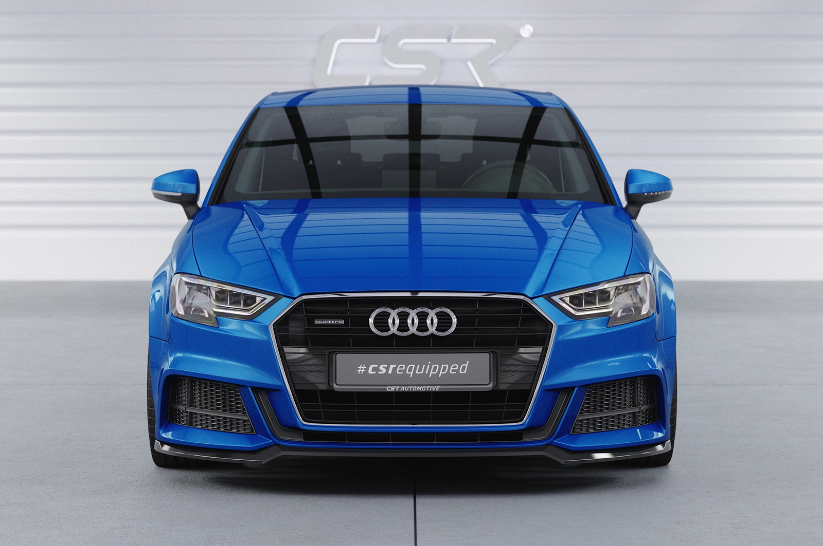 Voorspoiler Audi A3 S-Line / S3 8V 2016-2020 (Facelift) Glans Zwart – CSR