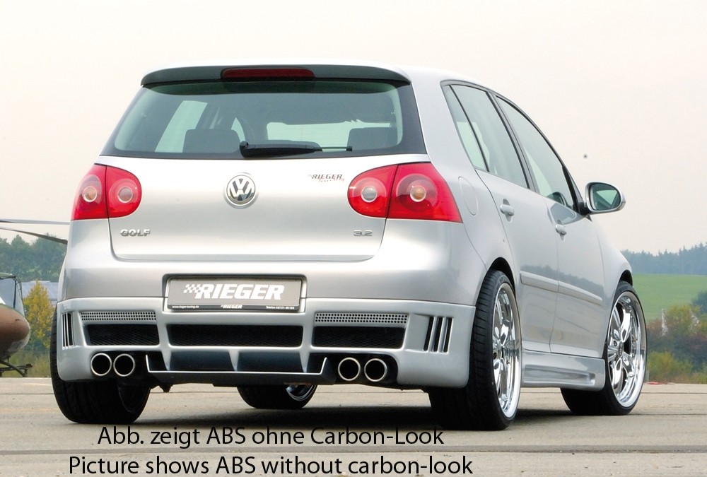 Diffusor Carbon voor achteraanzet VW Golf V Rieger