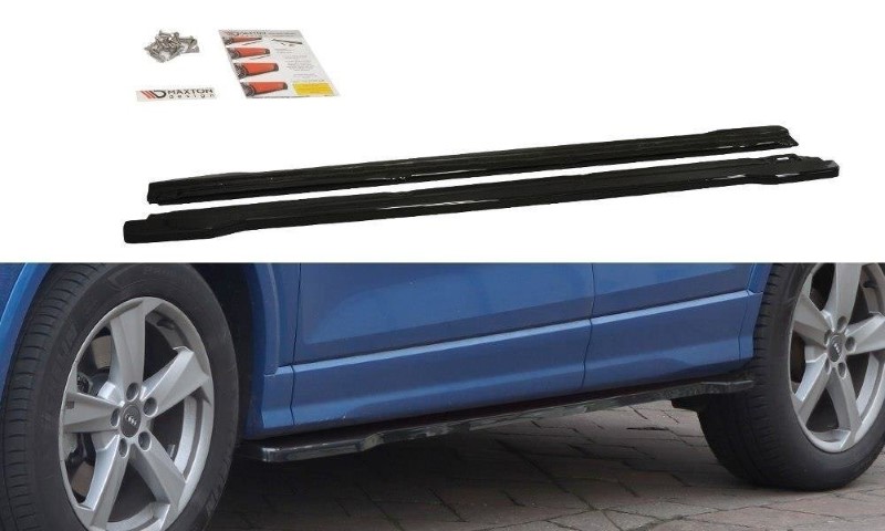 Zij Skirts Diffusers Audi Q2 MK.1 Glanzend Zwart