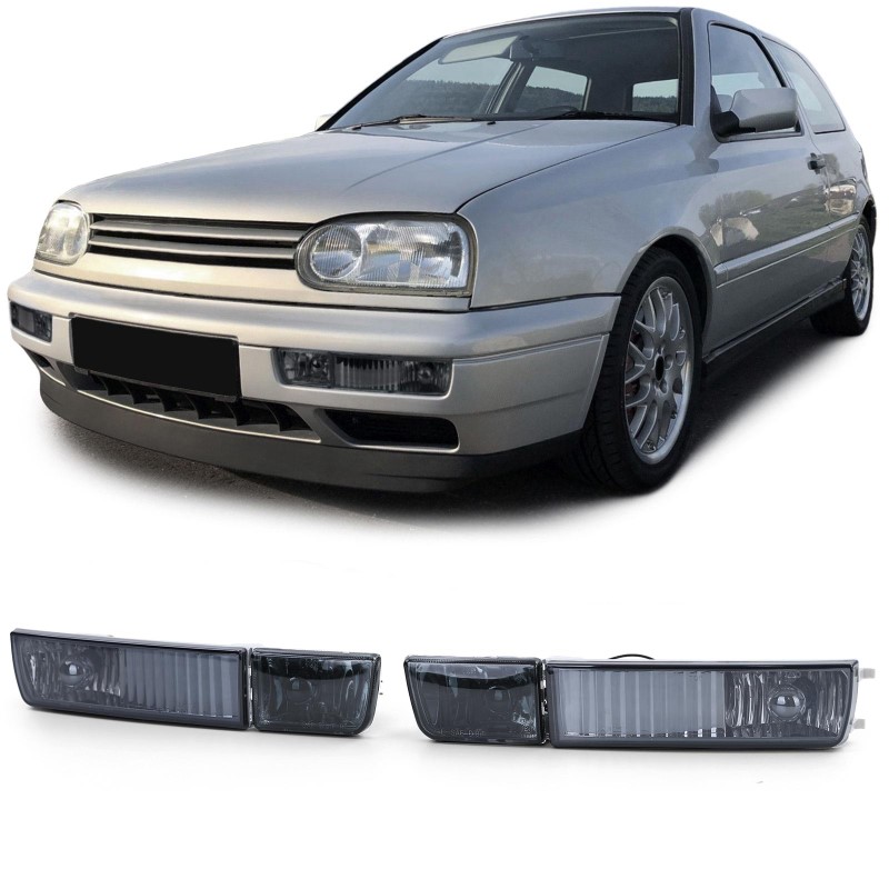 Indicadores + Faros antiniebla VW Golf III/Vento negro