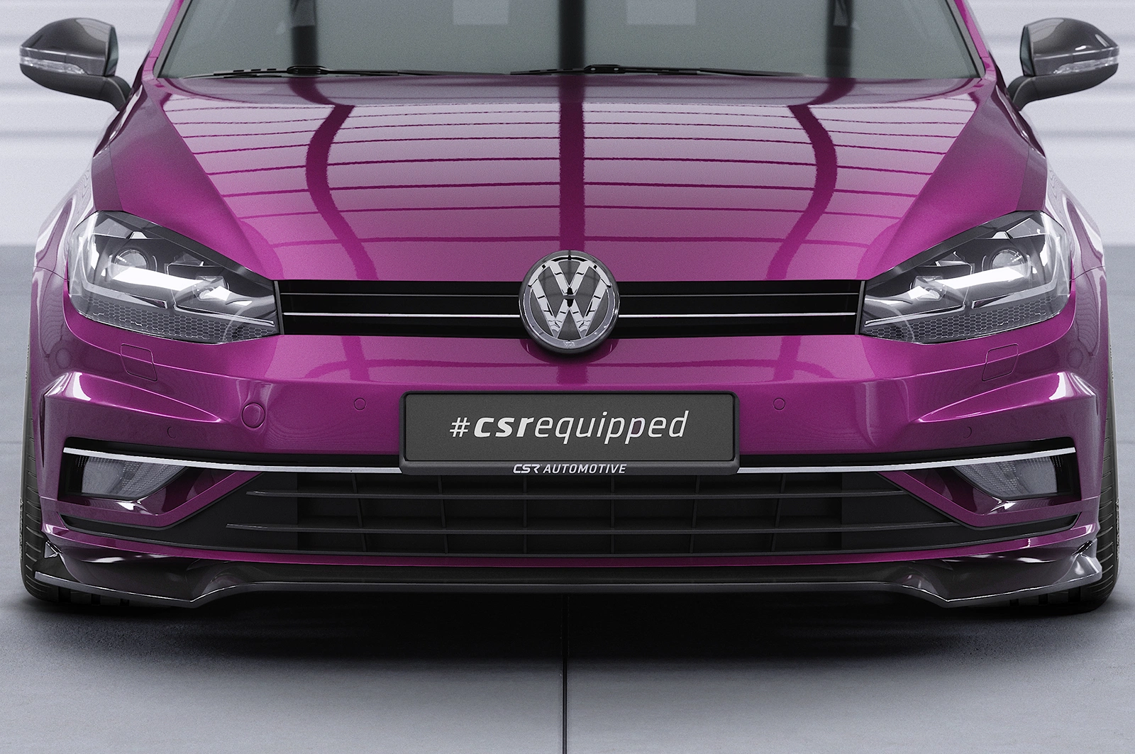 Voorspoiler VW Golf 7 glans zwart – 2017–