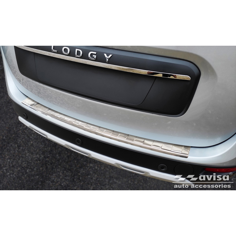 RVS Achterbumperprotector  Dacia Lodgy 2012-2017 & FL 2017- 'Ribs'