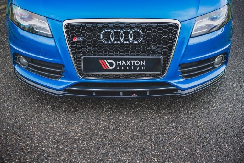 Voorspoiler Audi S4 / A4 S-Line B8 Glanzend Zwart