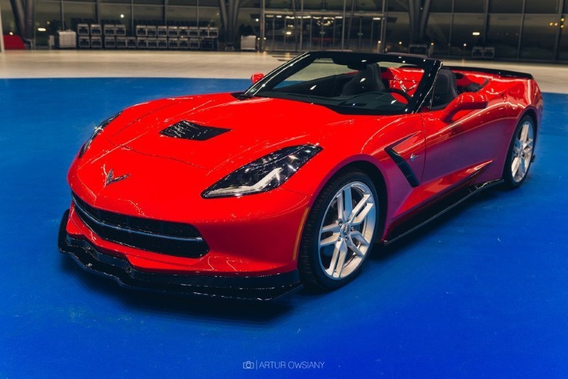 Voorspoiler Chevrolet Corvette C7 V.1 Glanzend Zwart
