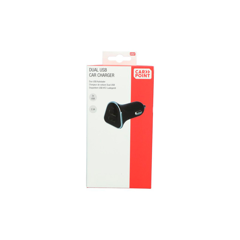 Carpoint Duo USB Autolader 12/24V 2.5A
