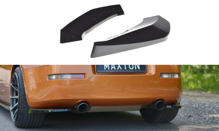 Achterzijde skirts Nissan 350Z Maxton Design glans zwart