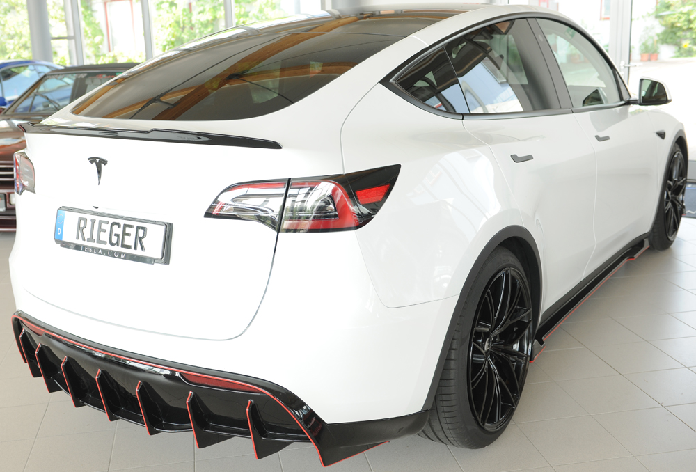 Spoiler Tesla Model Y Rieger Glans Zwart