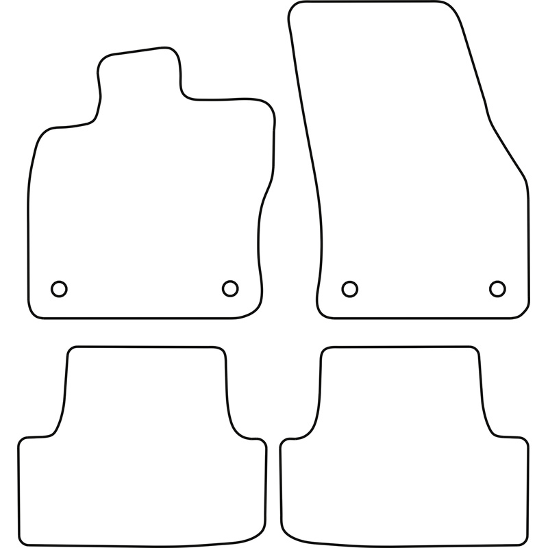Automatten Velours  Seat Ateca 2016- & Skoda Karoq 2017-