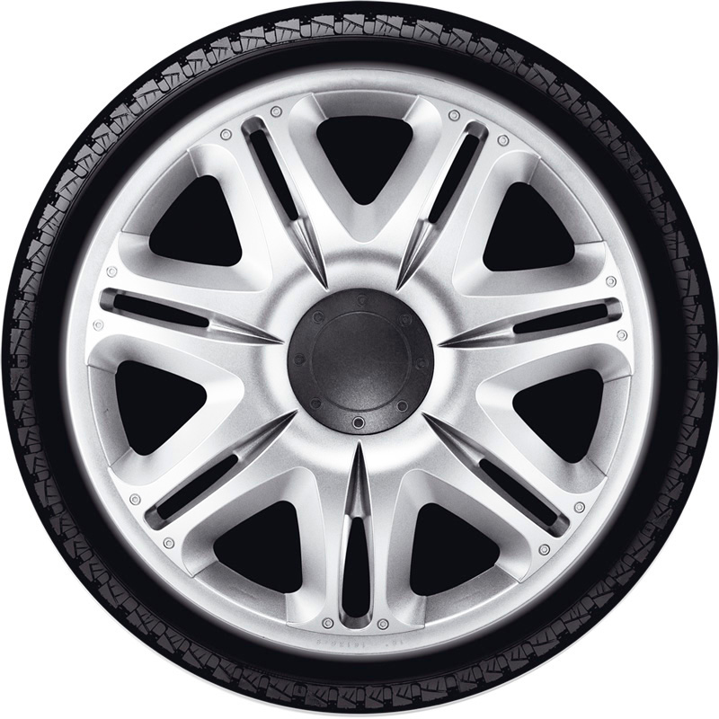 4-Delige J-Tec Wieldoppenset Nascar 14-inch zilver