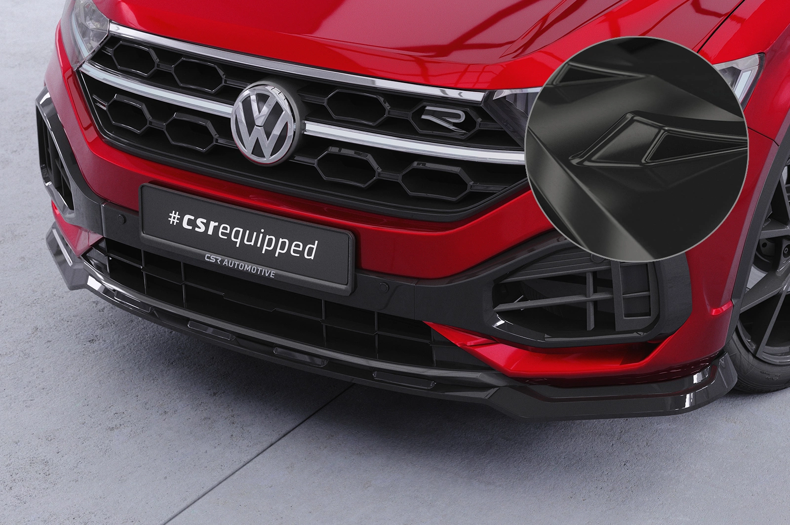 Voorspoiler VW T-Roc (A1) R-Line Glans Zwart Facelift - CSR Design