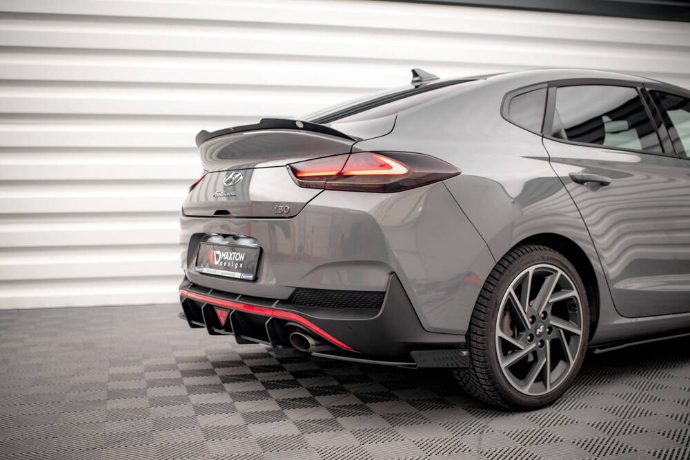 Spoiler Cap Hyundai i30 MK3 FL Fastback Glanzend Zwart Maxton