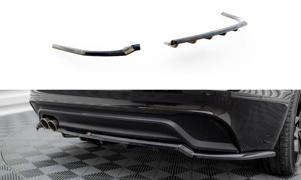 Achterbumper diffusor Jaguar XE X760 FL Maxton Glans Zwart