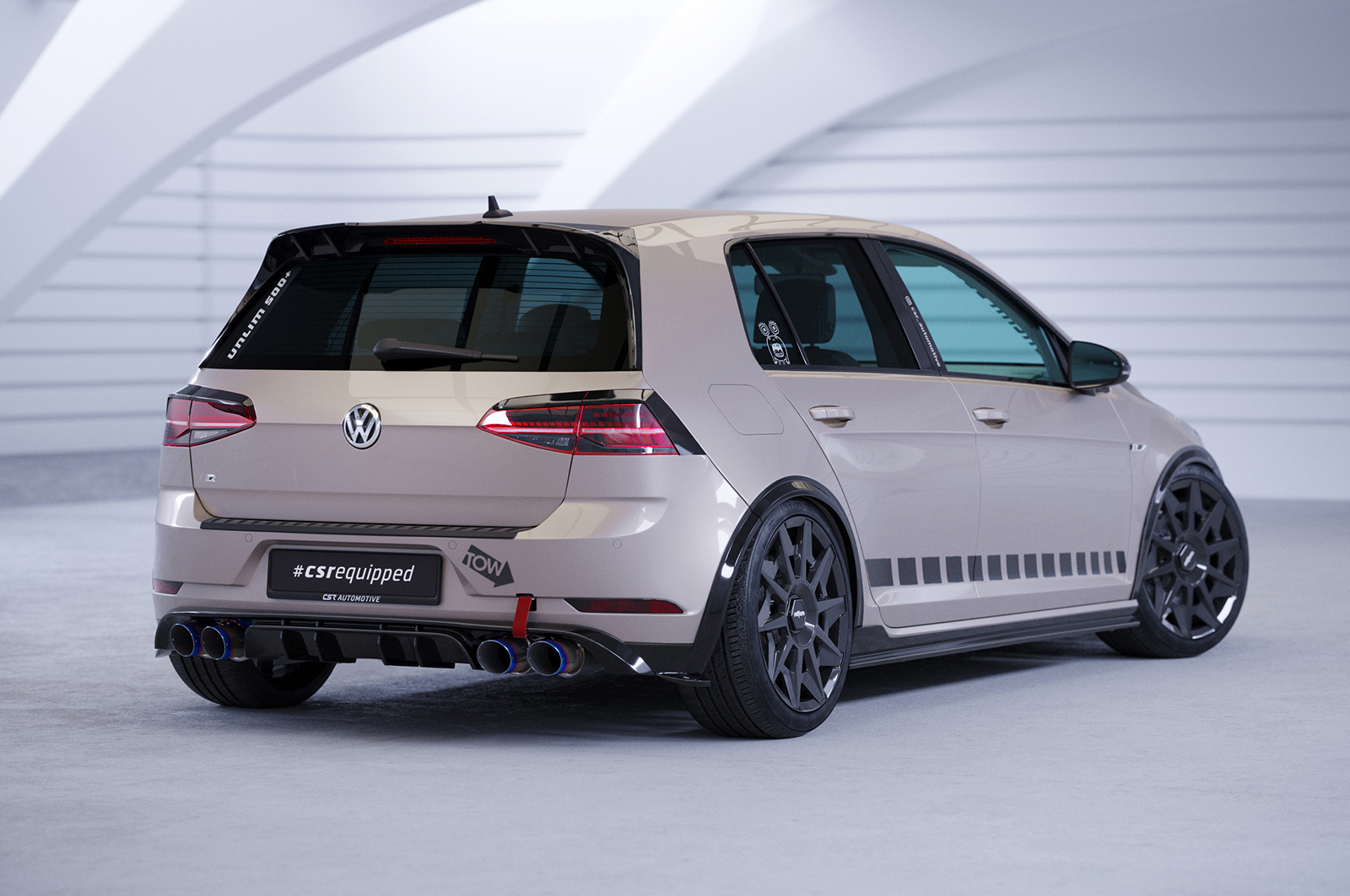 Spoiler VW Golf 7 (Typ AU) CSR Glans Zwart