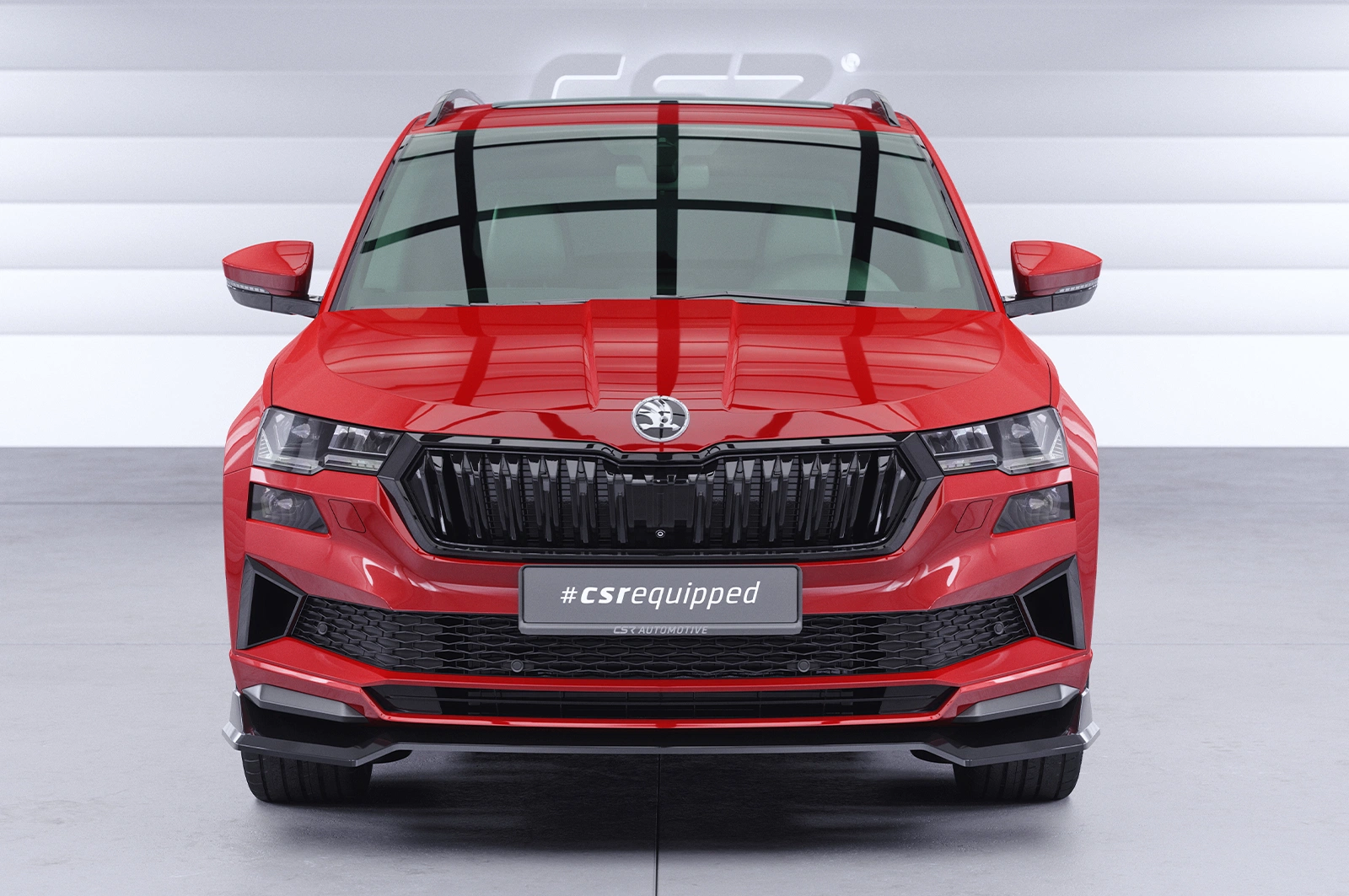 Voorspoiler Skoda Karoq Sportline glans zwart