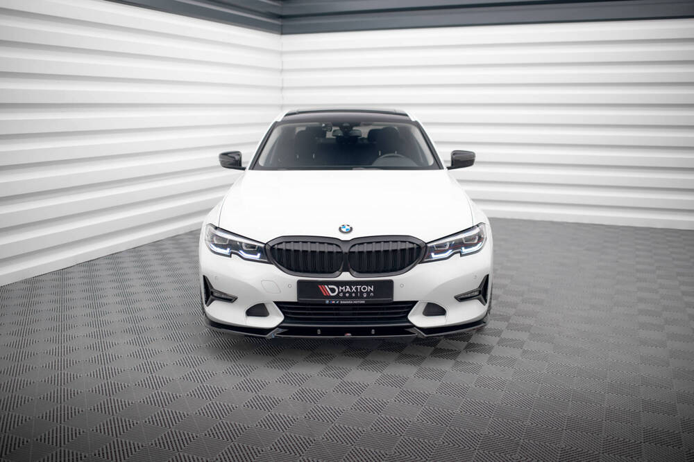 Voorspoiler V.1 BMW 3 Serie Sport Line G20 G21 Maxton Glans Zwart
