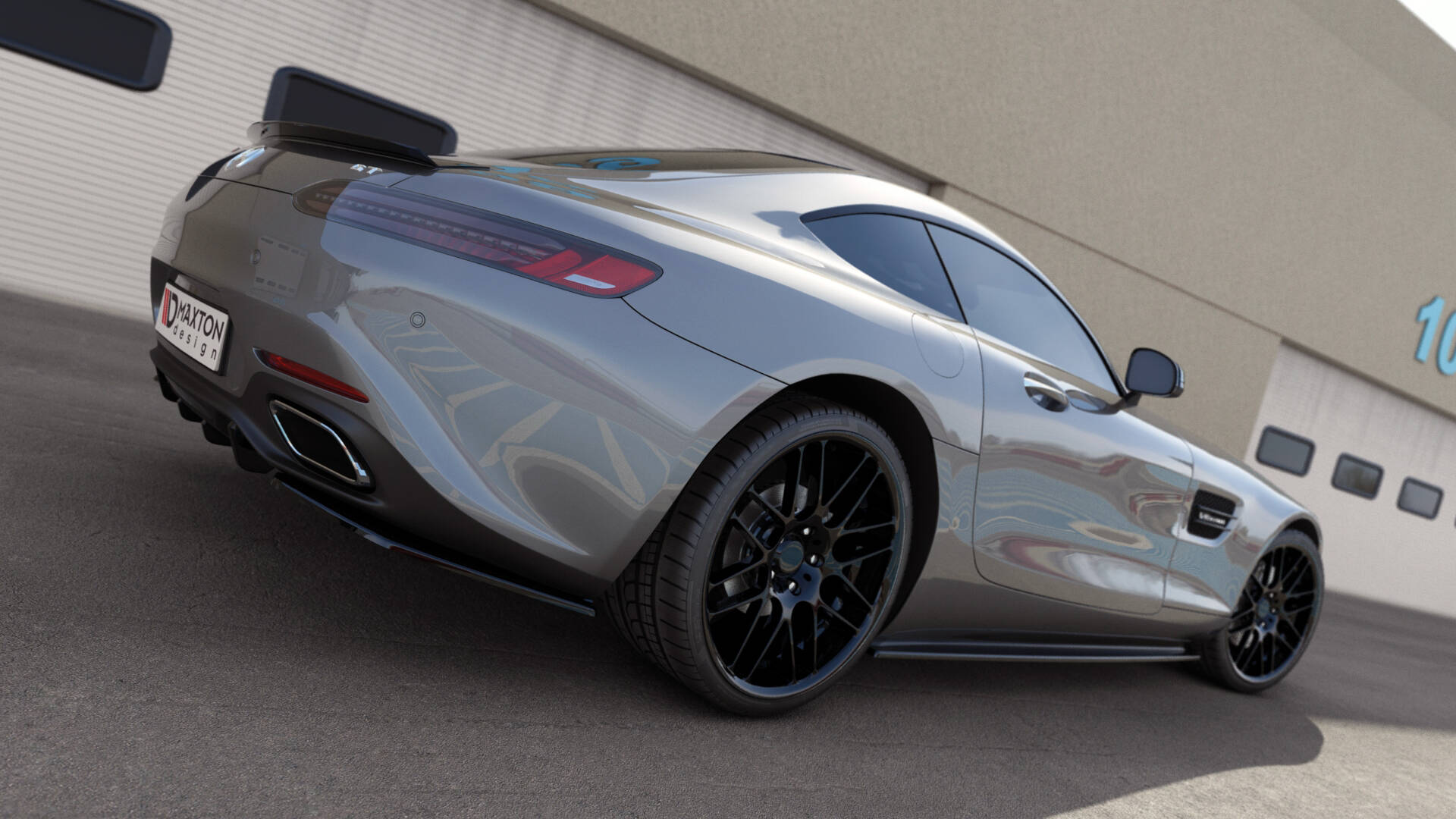Diffusor Mercedes AMG GT / GT S C190 Glans Zwart