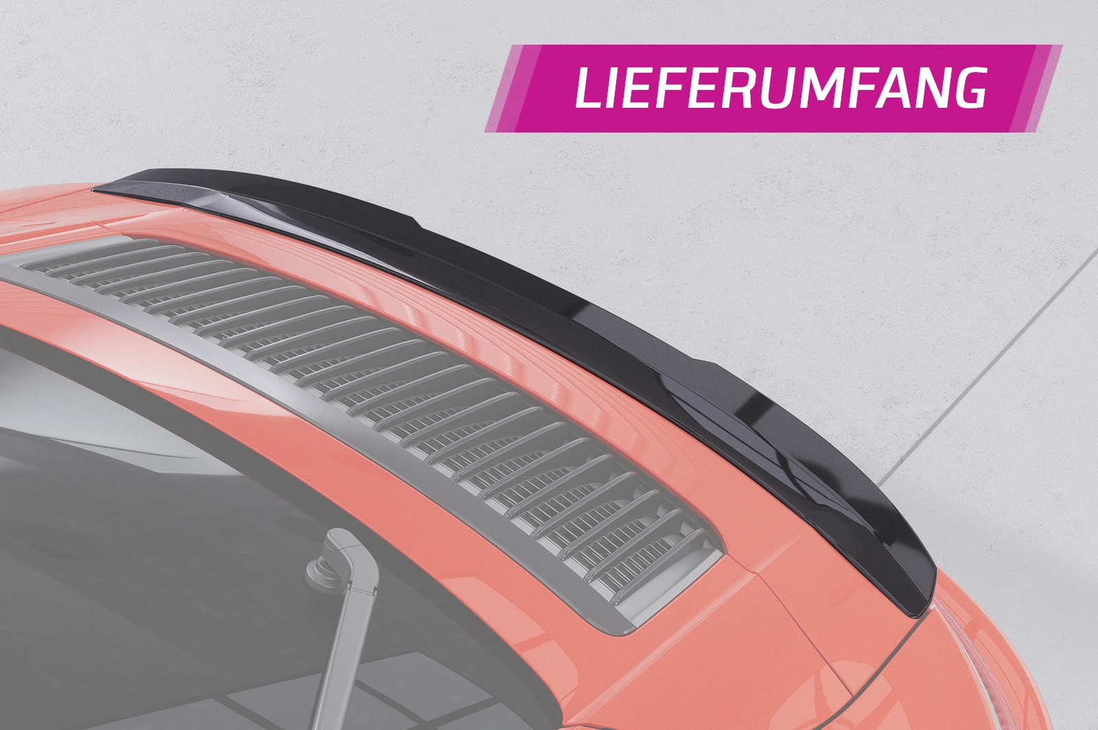 Achterspoiler Porsche 911 / 991 (09/2011–12/2019) Glans Zwart – CSR Automotive