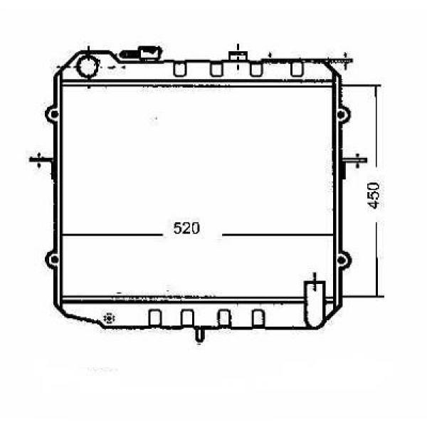 Radiator SPORTAGE 99-01 450x520 2.0 TDI C DIESEL +/-AC