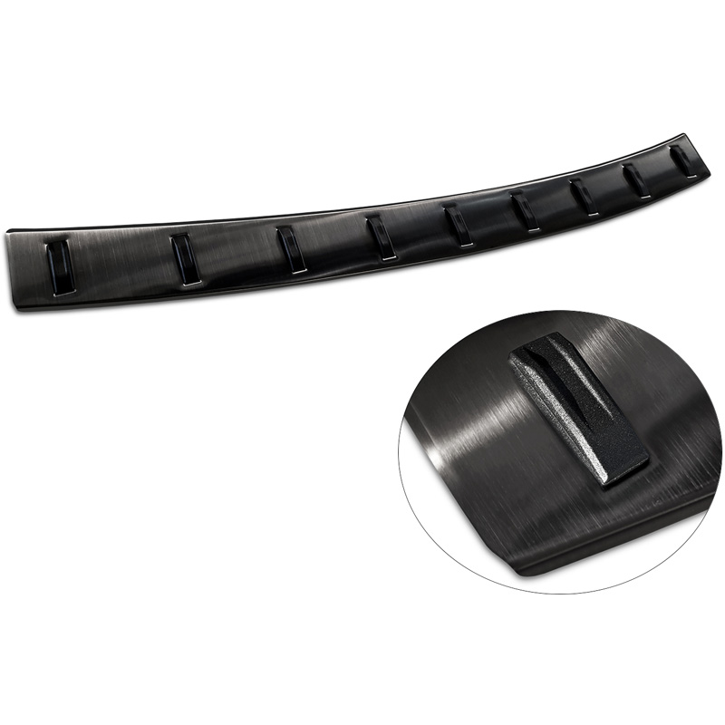 Zwart RVS Achterbumperprotector  Dacia Duster 2010-2013 & Facelift 2013-2017 'STRONG EDITION'