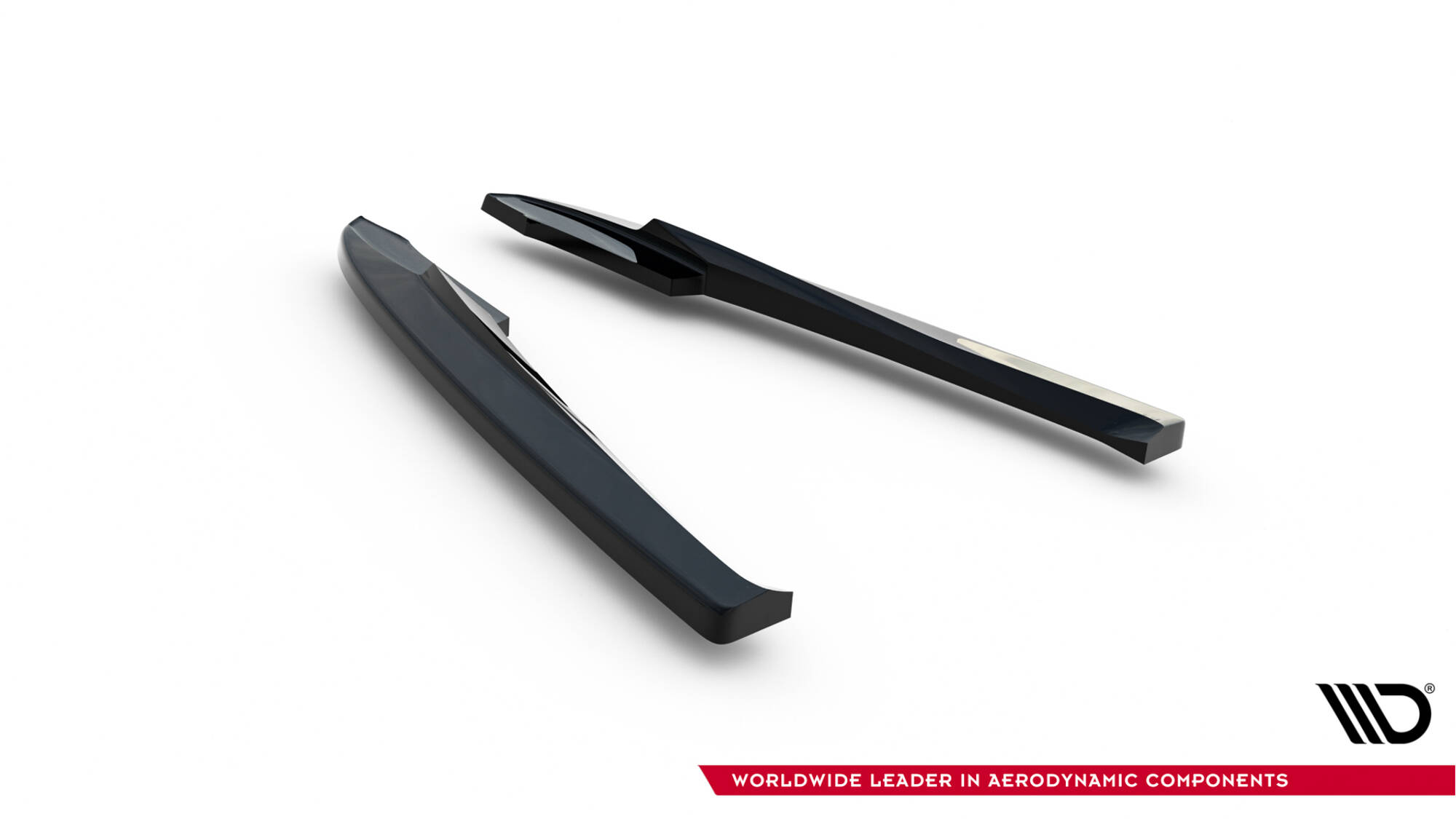 Achterzij Spoilers V.2 Audi A4 B8 Maxton Glanzend zwart
