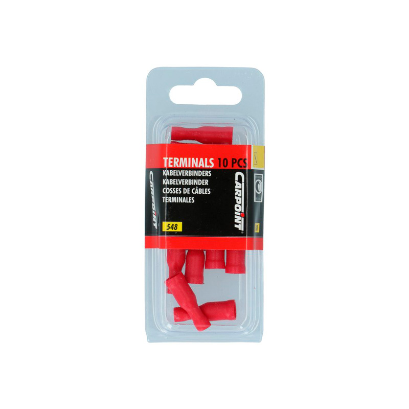 Carpoint Rondstekkerbus 548 Rood Ø 4.0mm Blister 10-stuks